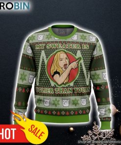 Karen Yelling at Grumpy Cat Meme Ugly Christmas Sweater 3D For Men and Women