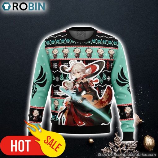 Kazuha Genshin Impact Ugly Christmas Sweater 3D For Men and Women
