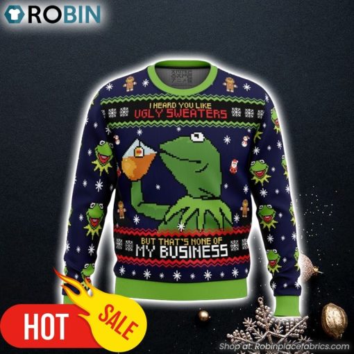 Kermit the Frog Ugly Christmas Sweater 3D For Men and Women