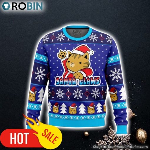 Kitty Claws Ugly Christmas Sweater 3D For Men and Women