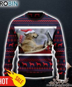 Labrador Retriever Ride Ugly Christmas Sweater Gift For Dog Lovers