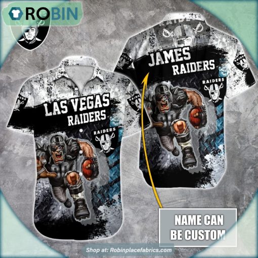Las Vegas Raiders Mascot 3D Printed Summer Hawaiian Shirt