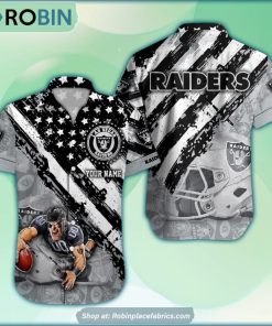 Las Vegas Raiders Mascot American Flag NFL Hawaiian Shirt