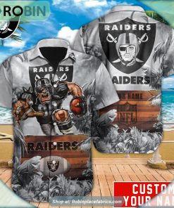 Las Vegas Raiders Mascot Football NFL Hawaiian Shirt Las Vegas Raiders Mascot Football NFL Hawaiian Shirt