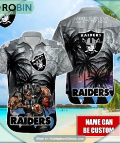 Las Vegas Raiders Mascot Palm NFL Hawaiian Shirt