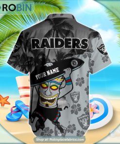 Las Vegas Raiders Tiki Man NFL Hawaiian Shirt Las Vegas Raiders Tiki Man NFL Hawaiian Shirt