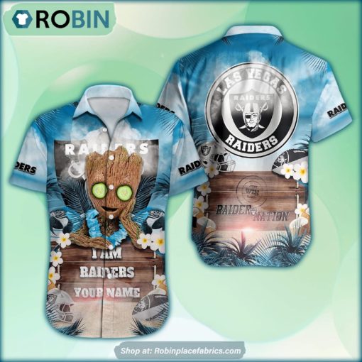 Las Vegas Raiders x Baby Groot Summer Hawaiian Shirt