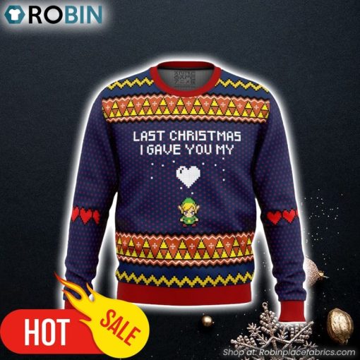 Last Christmas I Gave You My Heart Zelda Ugly Christmas Sweater 3D For Men and Women