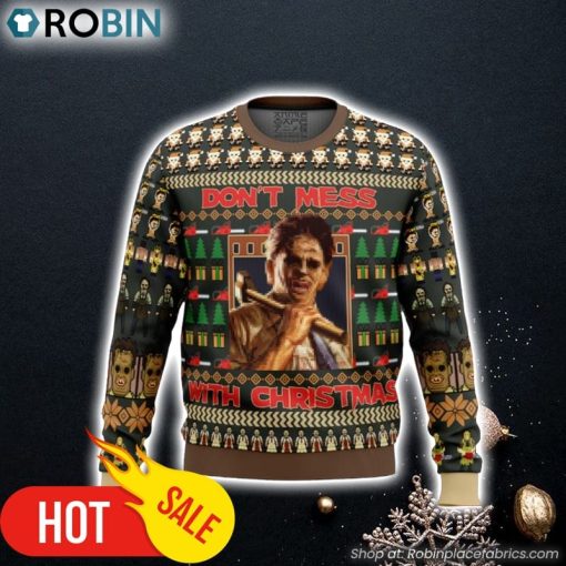 Leatherface Texas Chainsaw Massacre Ugly Christmas Sweater 3D For Men and Women