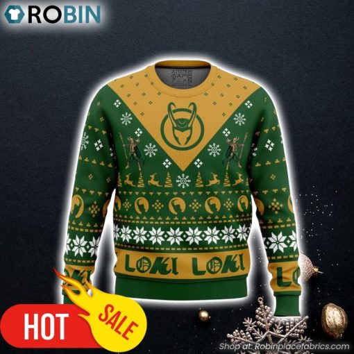 Let Earth Receive Her King Loki Marvel Ugly Christmas Sweater 3D For Men and Women