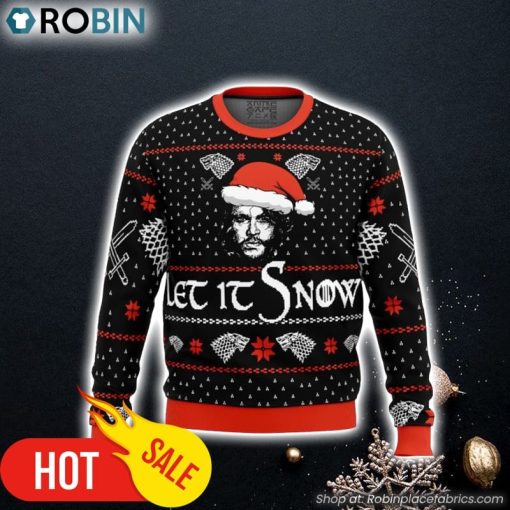 Let it Snow Jon Game of Thrones Ugly Christmas Sweater 3D For Men and Women