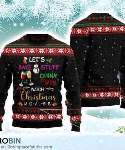 Lets Bake Stuff Quotes 3D Christmas Ugly Sweater 3D Printed Lets Bake Stuff Quotes 3D Christmas Ugly Sweater 3D Printed