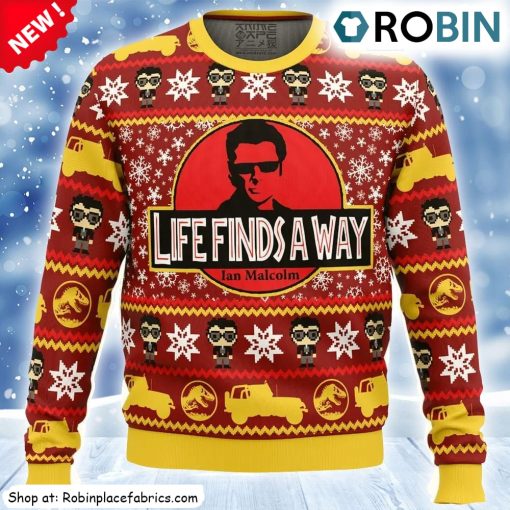 Life Finds A Way Jurassic Park Ugly Christmas Sweatshirt, Sweater