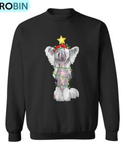Lighting Xmas Tree Matching Santa Chinese Crested Christmas Ugly Christmas Sweatshirt Lighting Xmas Tree Matching Santa Chinese Crested Christmas Ugly Christmas Sweatshirt