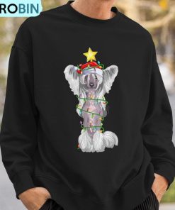 lighting-xmas-tree-matching-santa-chinese-crested-christmas-ugly-christmas-sweatshirt-3