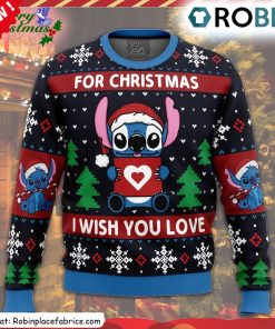 Lilo Stitch Merry Christmas Ugly Christmas Sweatshirt, Sweater