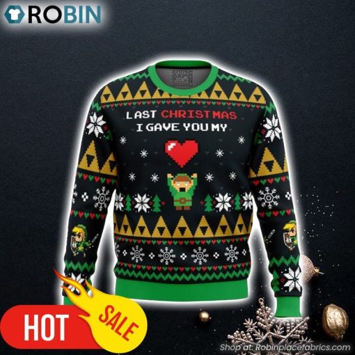 Link To My Heart Legend of Zelda Ugly Christmas Sweater 3D For Men and Women