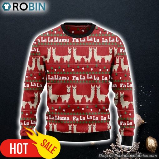 Llama Lalala Ugly Christmas Sweater, Perfect Gift and Outfit For Christmas Of Llama Lovers