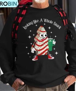 looking-like-a-whole-snack-christmas-tree-snack-cake-xmas-ugly-christmas-sweatshirt-1