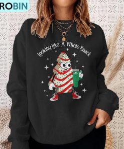 looking-like-a-whole-snack-christmas-tree-snack-cake-xmas-ugly-christmas-sweatshirt-4