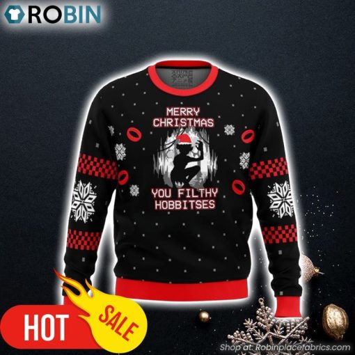Lord of the Rings Filthy Hobitses Ugly Christmas Sweater 3D For Men and Women
