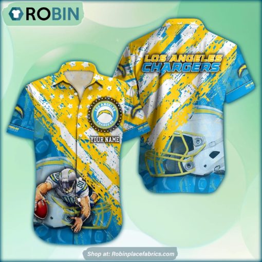 Los Angeles Chargers Mascot American Flag NFL Hawaiian Shirt