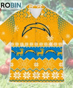 Los Angeles Chargers Ugly Christmas Design Short Sleeve Shirt