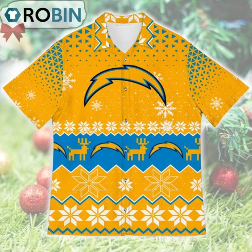 Los Angeles Chargers Ugly Christmas Design Short Sleeve Shirt