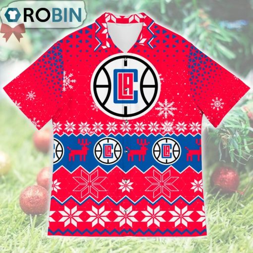 Los Angeles Clippers Ugly Christmas Design Short Sleeve Shirt