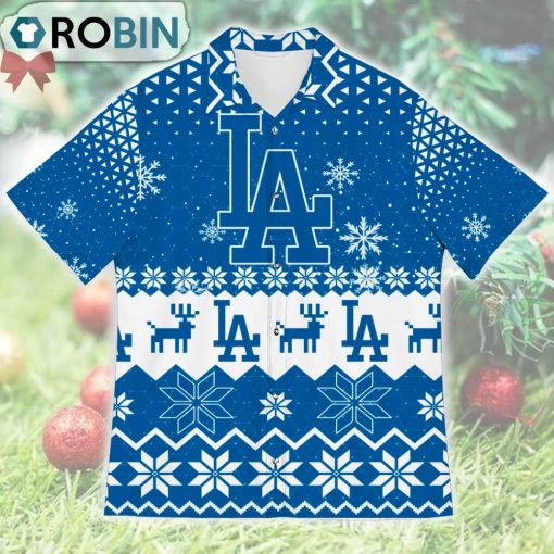 Los Angeles Dodgers Ugly Christmas Design Short Sleeve Shirt