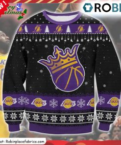 Los Angeles Lakers Crown Ugly Christmas Sweatshirt, Sweater