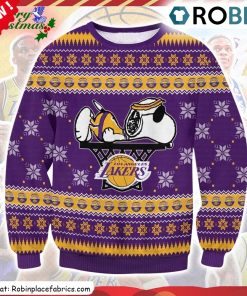 Los Angeles Lakers Snoopy Ugly Christmas Sweatshirt, Sweater
