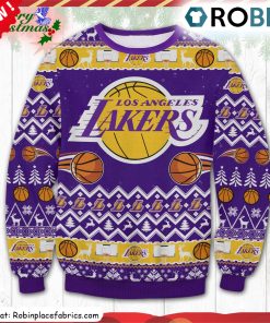 Los Angeles Lakers Vintage Ugly Christmas Sweatshirt, Sweater