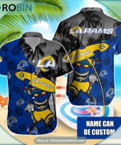 Los Angeles Rams Mascot 3D Printed Summer Hawaiian Shirt