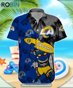 Los Angeles Rams Mascot 3D Printed Summer Hawaiian Shirt