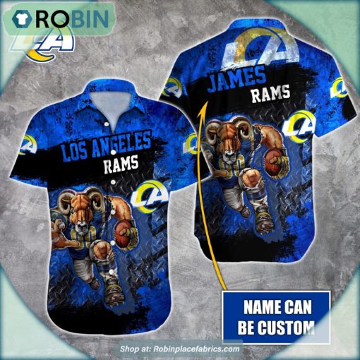 Los Angeles Rams Mascot 3D Printed Summer Hawaiian Shirts