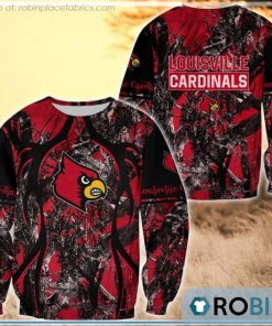 Louisville Cardinals Hunting Pattern All Over Print Sweatshirt