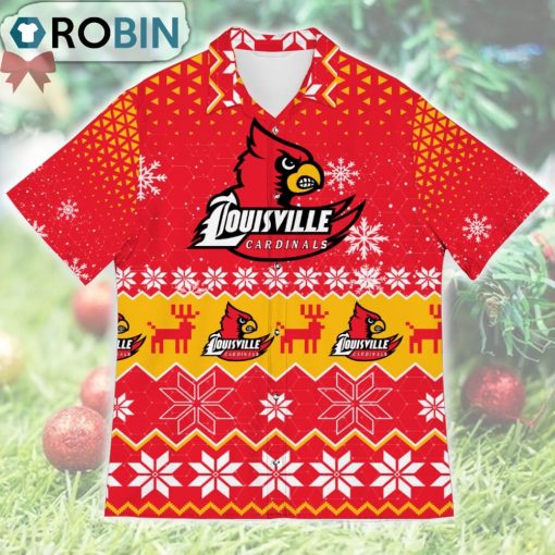 Louisville Cardinals Ugly Christmas Design Short Sleeve Shirt