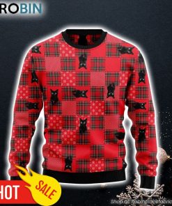 Lovely Black Cat Ugly Christmas Sweater Gift For Cat Lovers Lover Xmas Sweater Gift