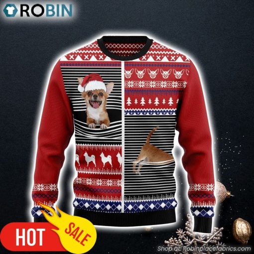 Lovely Chihuahua Ugly Christmas Sweater Gift For Dog Lovers Lover Xmas Sweater Gift