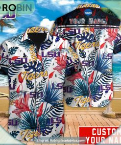 Lsu Tigers Tropical Design Hawaiian Shirt