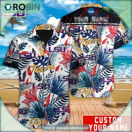 Lsu Tigers Tropical Design Hawaiian Shirt
