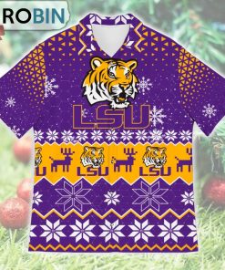 LSU Tigers Ugly Christmas Design Short Sleeve Shirt