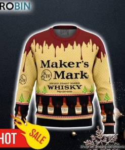Maker’s Mark Whisky Ugly Christmas Sweater 3D For Men and Women