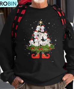 maltese-christmas-tree-lights-cute-santa-hat-dog-lover-ugly-christmas-sweatshirt-1