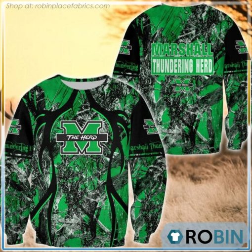 Marshall Thundering Herd Hunting Pattern All Over Print Sweatshirt