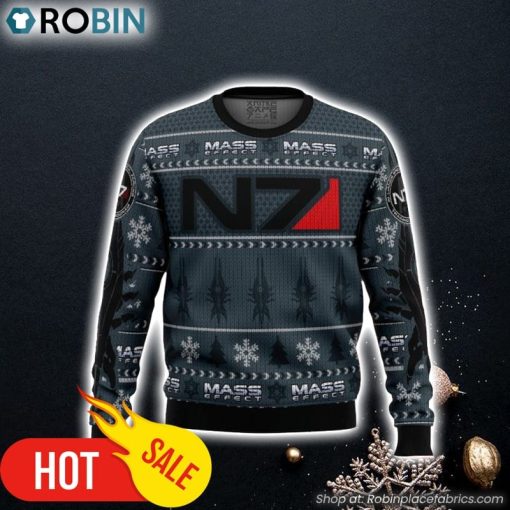 Mass Effect N7 Ugly Christmas Sweater 3D For Men and Women