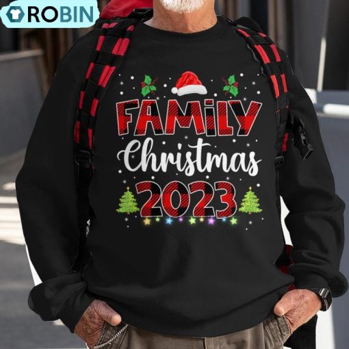 Matching Family Christmas 2023 Team Santa Elf Squad Pajamas Ugly Christmas Sweatshirt