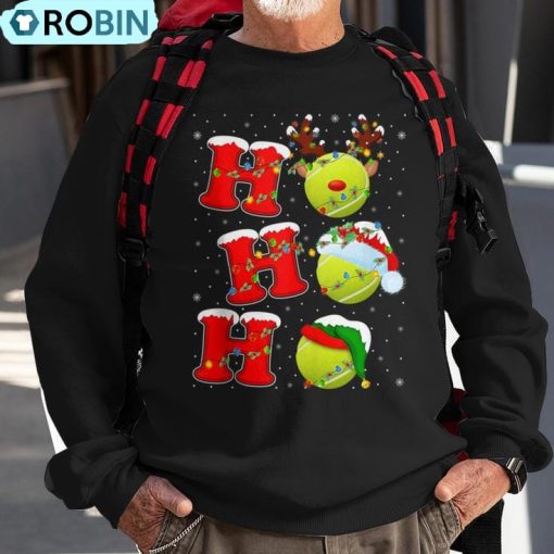 Matching Family Santa Ho Ho Ho Tennis Christmas Ugly Christmas Sweatshirt