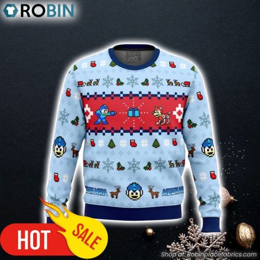 Mega Man Mega Holiday Ugly Christmas Sweater 3D For Men and Women